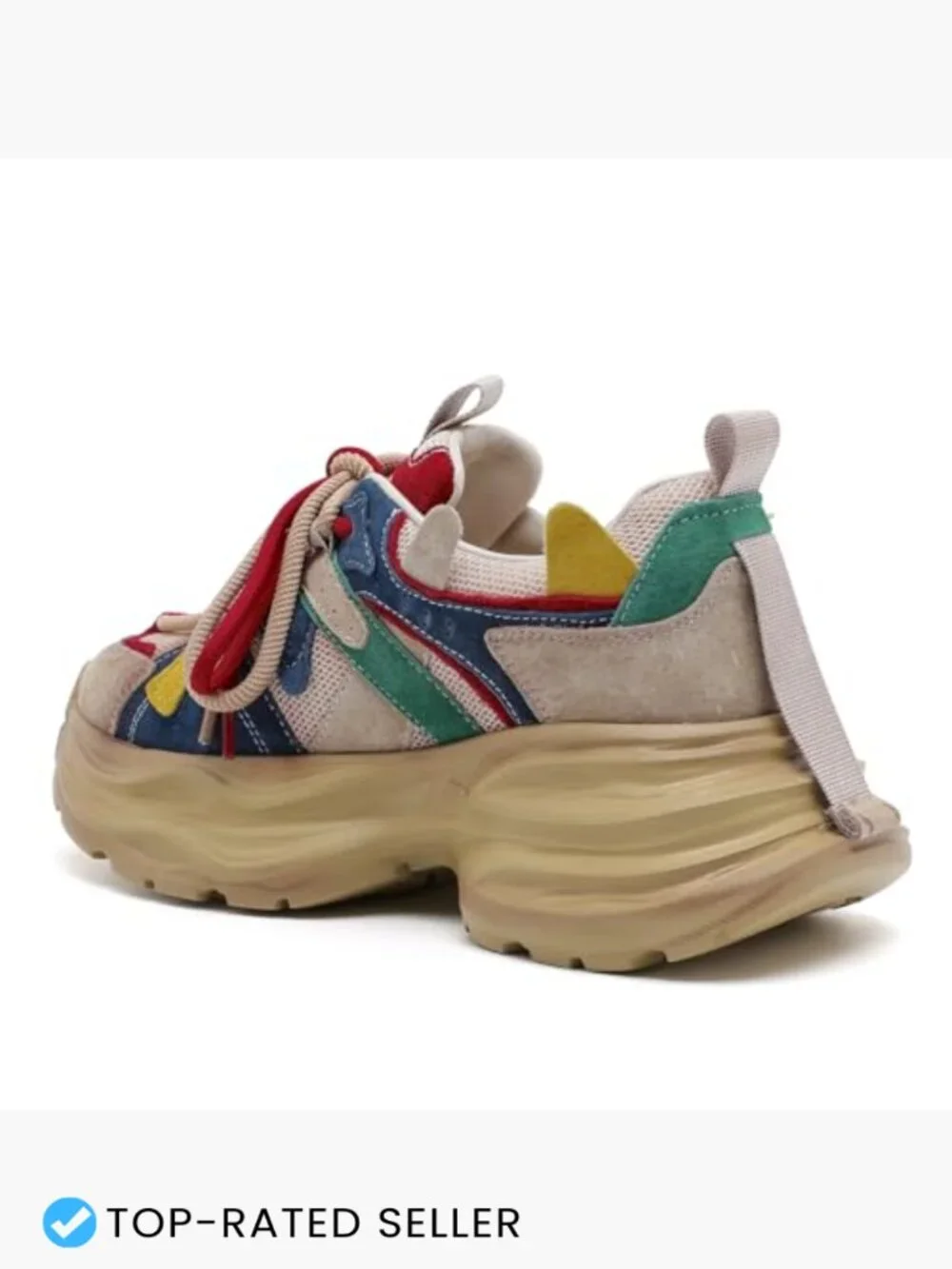 Women's Platform Sneakers Breathable Mesh Lace Up Comfort Casual Walking Shoes